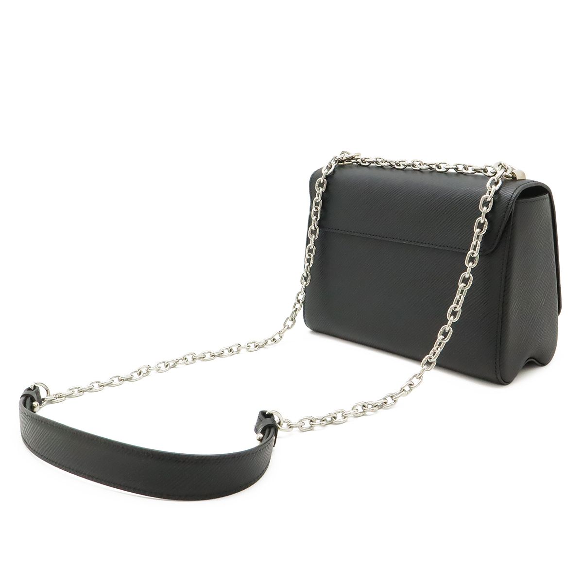 Louis Vuitton Epi Twist MM Shoulder Bag Chain Noir Black Silver Mirror Out of — view 2