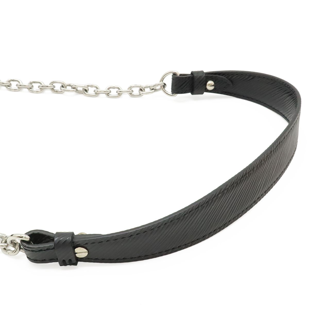 Louis Vuitton Epi Twist MM Shoulder Bag Chain Noir Black Silver Mirror Out of — view 5