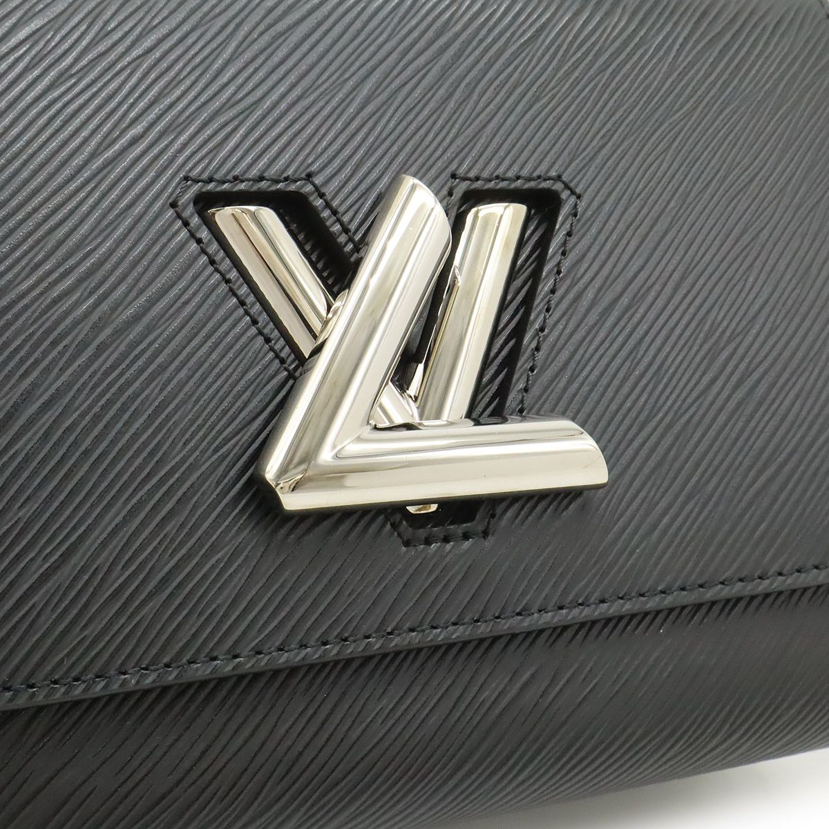 Louis Vuitton Epi Twist MM Shoulder Bag Chain Noir Black Silver Mirror Out of — view 8