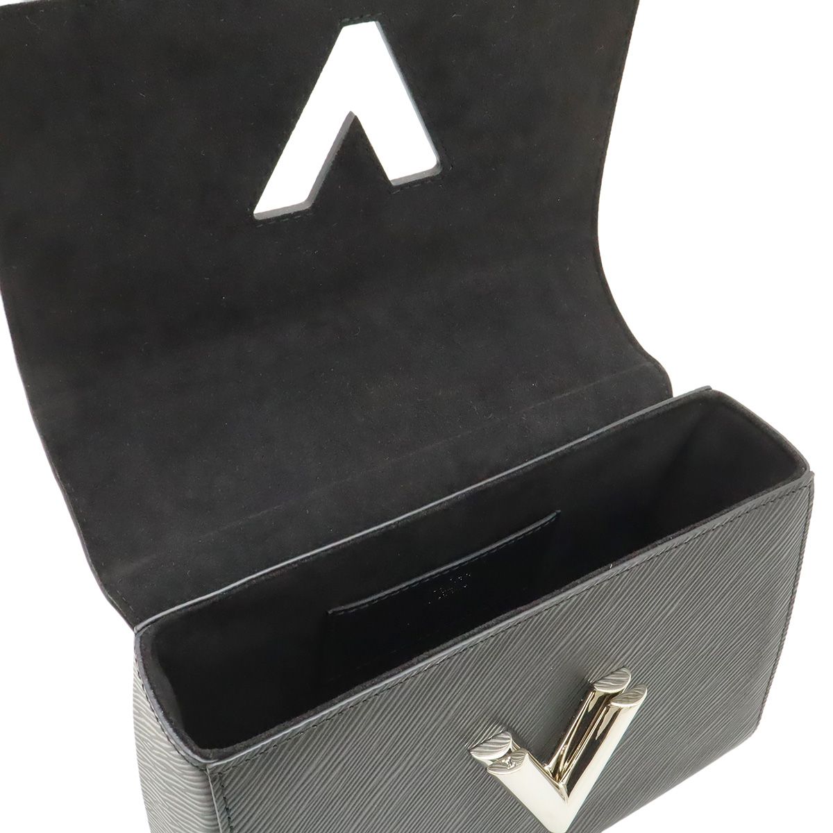 Louis Vuitton Epi Twist MM Shoulder Bag Chain Noir Black Silver Mirror Out of — view 6