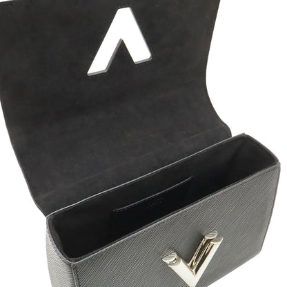 Louis Vuitton Epi Twist MM Shoulder Bag Chain Noir Black Silver Mirror Out of — view 6