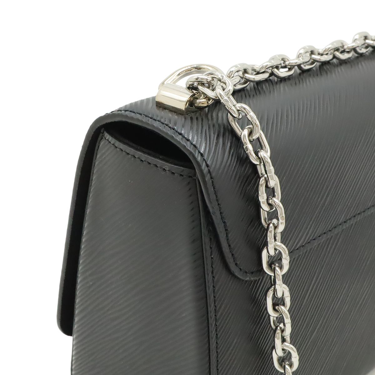 Louis Vuitton Epi Twist MM Shoulder Bag Chain Noir Black Silver Mirror Out of — view 4