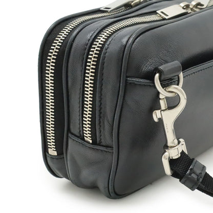 Saint Laurent Paris Yves Shoulder Bag Pochette Crossbody Leather Black — view 4
