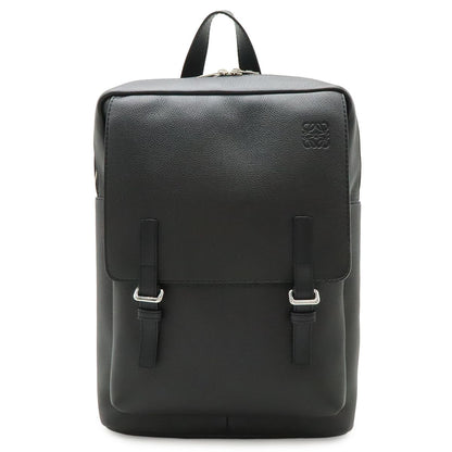 Loewe Anagram Military Backpack Leather Black Silver