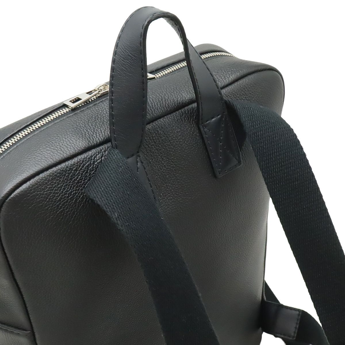 Loewe Anagram Military Backpack Leather Black Silver — view 4