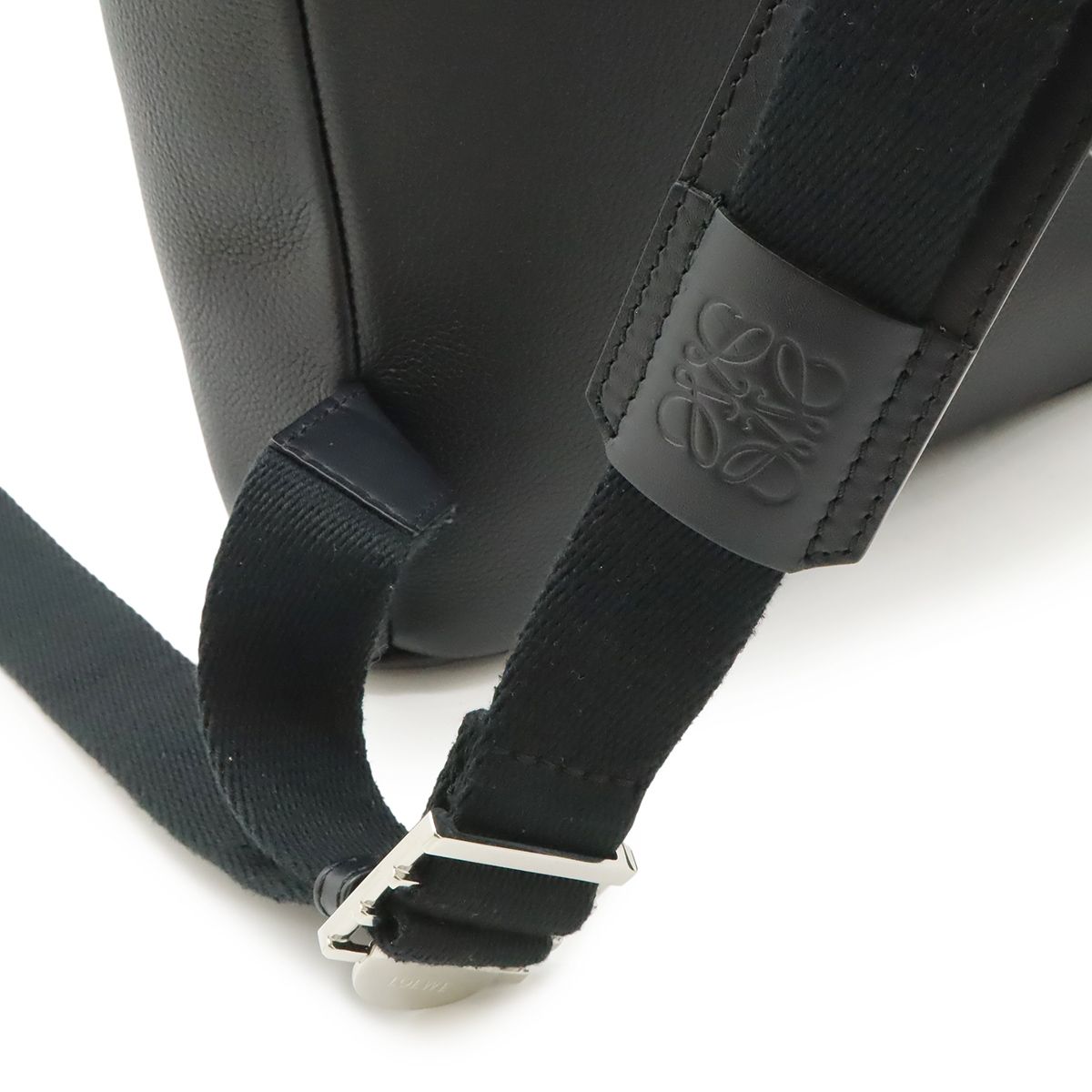 Loewe Anagram Military Backpack Leather Black Silver — view 5