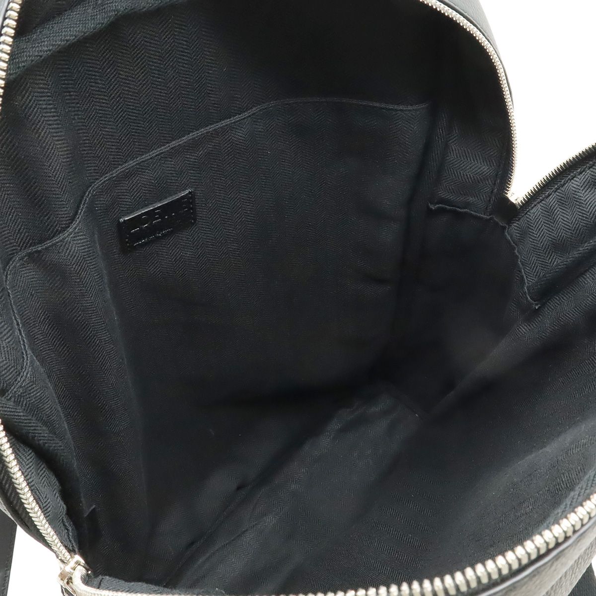 Loewe Anagram Military Backpack Leather Black Silver — view 7