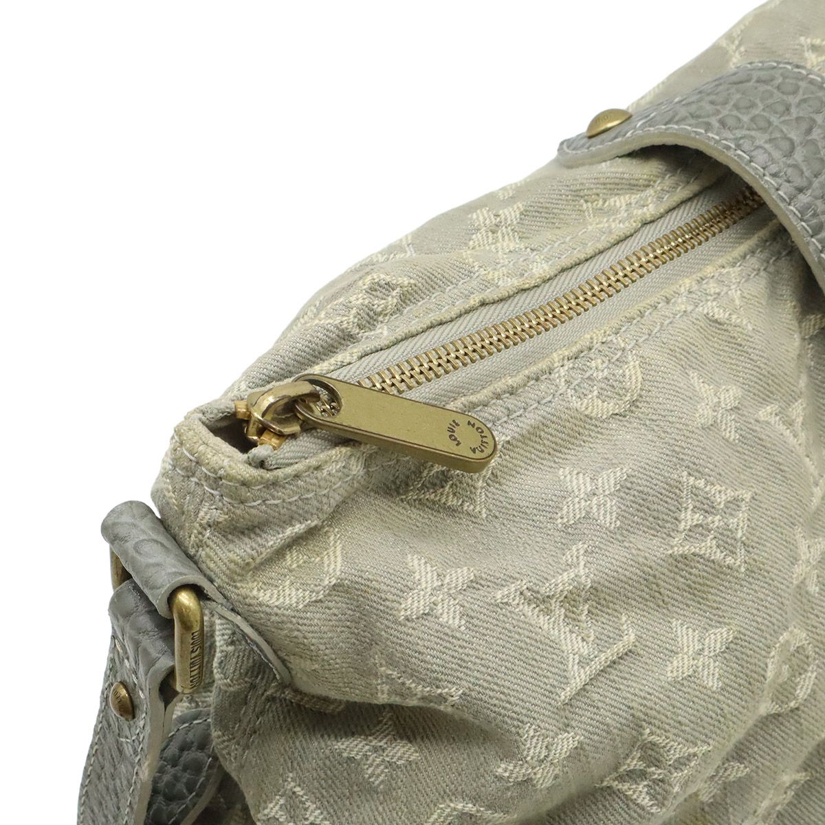Louis Vuitton Monogram Denim Slightly Shoulder Bag Semi Gray — view 4