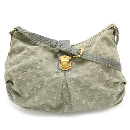 Louis Vuitton Monogram Denim Slightly Shoulder Bag Semi Gray