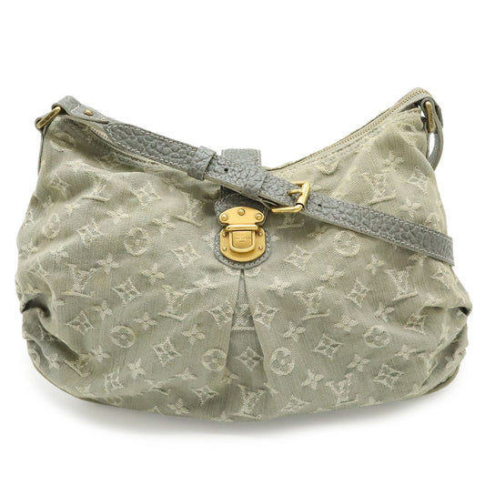 Louis Vuitton Monogram Denim Slightly Shoulder Bag Semi Gray