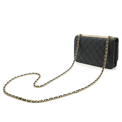 Chanel Trendy CC Quilted Chain Wallet Coin Purse Card Case Lambskin Leather — view 2
