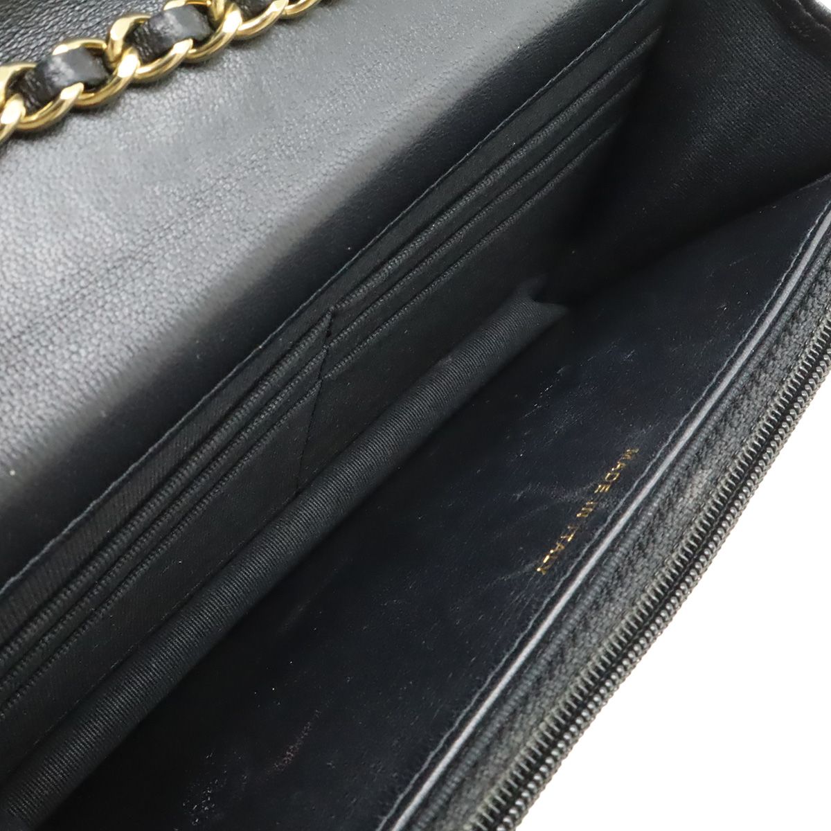 Chanel Trendy CC Quilted Chain Wallet Coin Purse Card Case Lambskin Leather — view 6