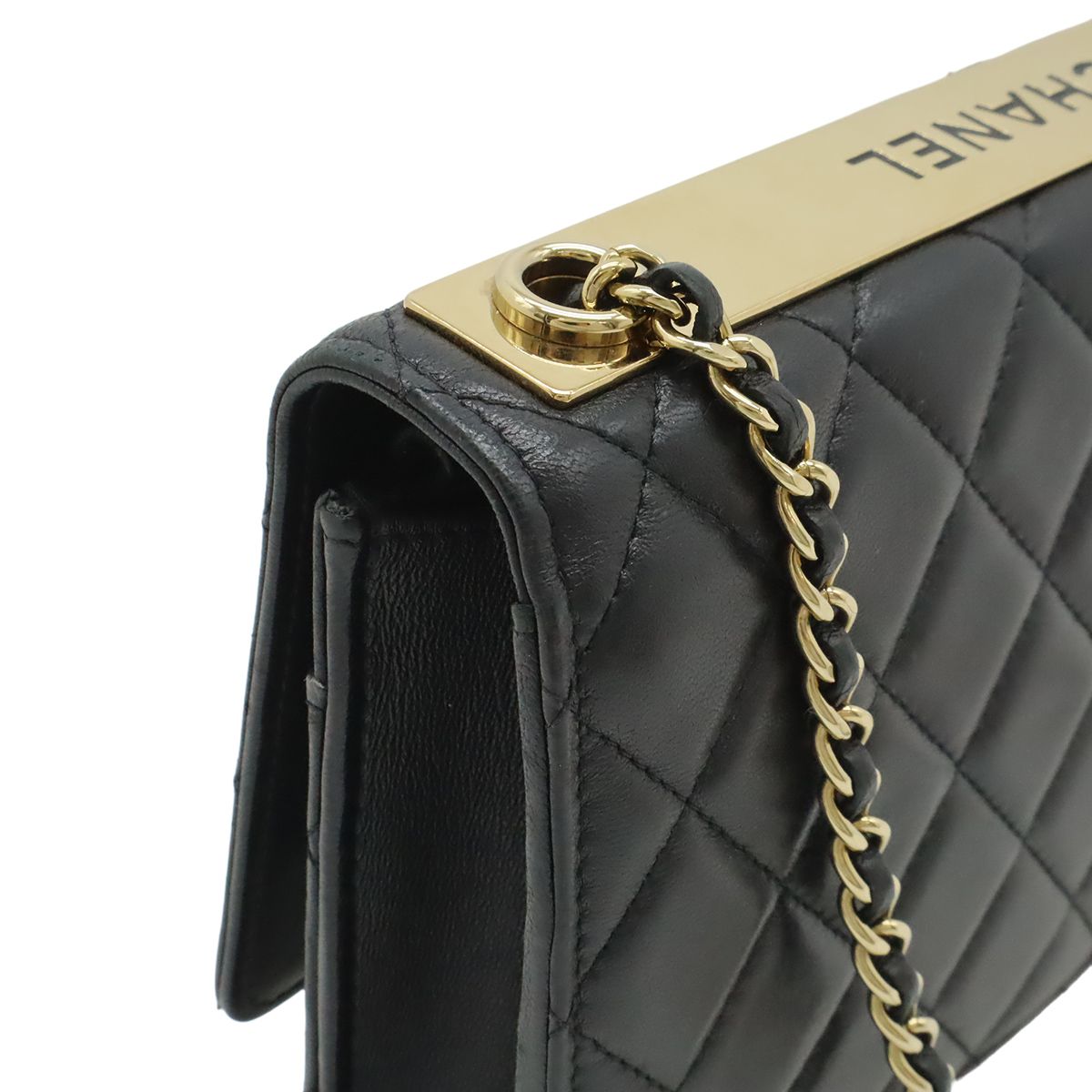Chanel Trendy CC Quilted Chain Wallet Coin Purse Card Case Lambskin Leather — view 4