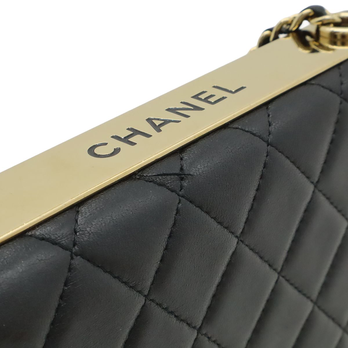 Chanel Trendy CC Quilted Chain Wallet Coin Purse Card Case Lambskin Leather — view 8