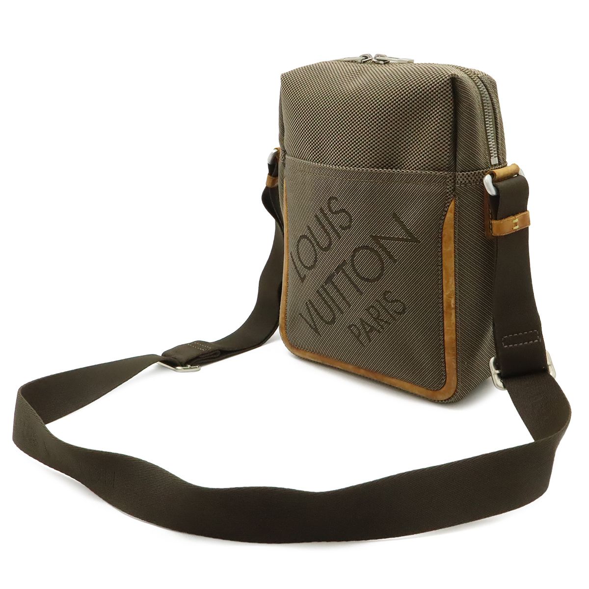Louis Vuitton Damier Geant Shoulder Bag Crossbody Canvas Tail Khaki — view 2
