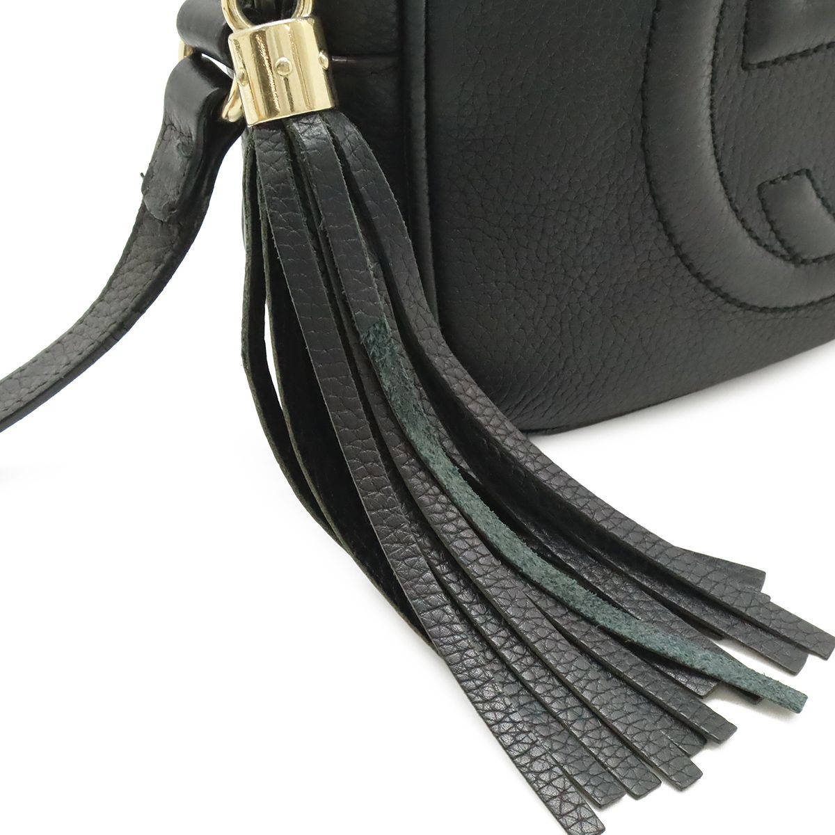 Gucci Soho Small Disco Tassel Fringe Shoulder Bag Pochette Crossbody Leather — view 9