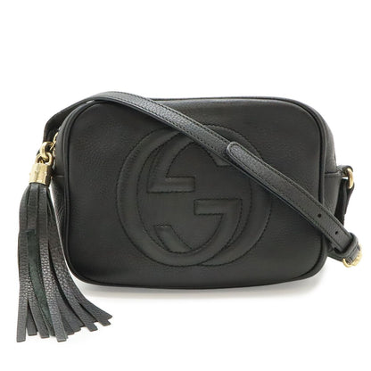 Gucci Soho Small Disco Tassel Fringe Shoulder Bag Pochette Crossbody Leather