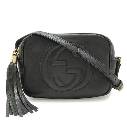 Gucci Soho Small Disco Tassel Fringe Shoulder Bag Pochette Crossbody Leather