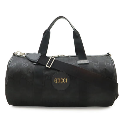 Gucci Off the Grid Duffle Boston Bag 2-Way Nylon Canvas Black