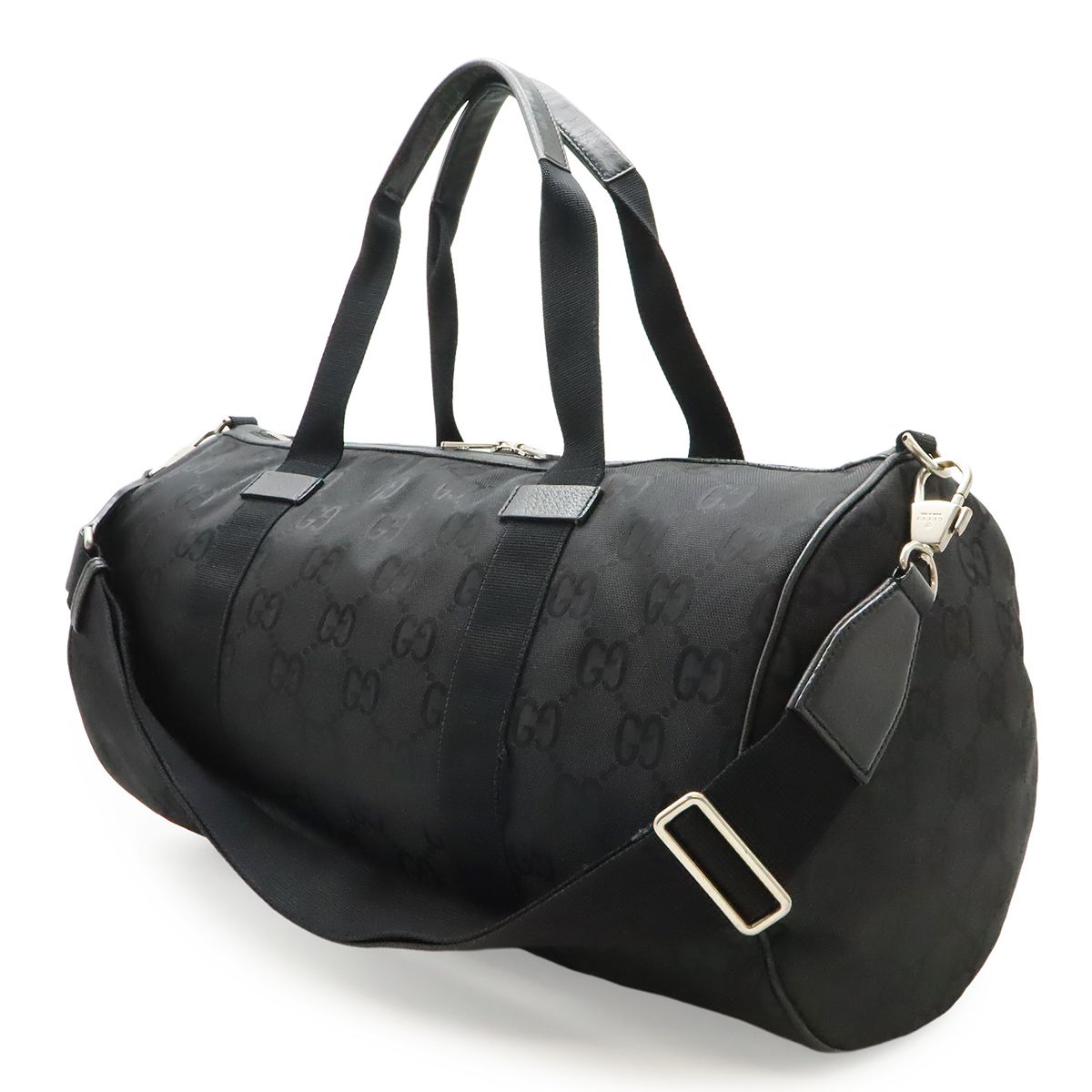 Gucci Off the Grid Duffle Boston Bag 2-Way Nylon Canvas Black — view 2