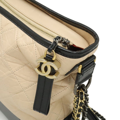 Chanel Gabriel de Quilted Large Hobo Chain Shoulder Bag Calfskin Bicolor Pink — view 6