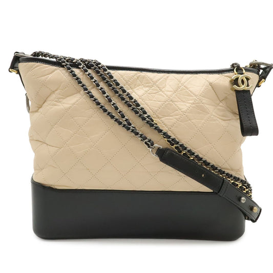 Chanel Gabriel de Quilted Large Hobo Chain Shoulder Bag Calfskin Bicolor Pink