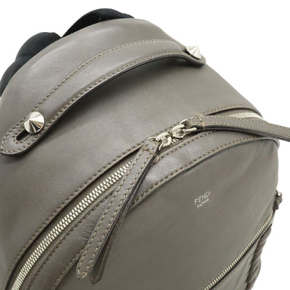 Fendi Visible Backpack Studs Leather Gray Silver — view 6