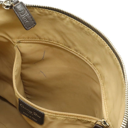 Dior Trotter Shoulder Bag Crossbody Jacquard Canvas Leather Brown Silver — view 7