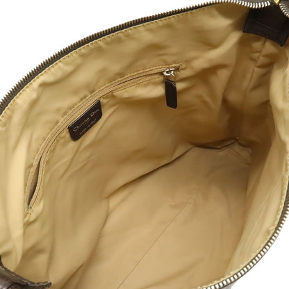 Dior Trotter Shoulder Bag Crossbody Jacquard Canvas Leather Brown Silver — view 6