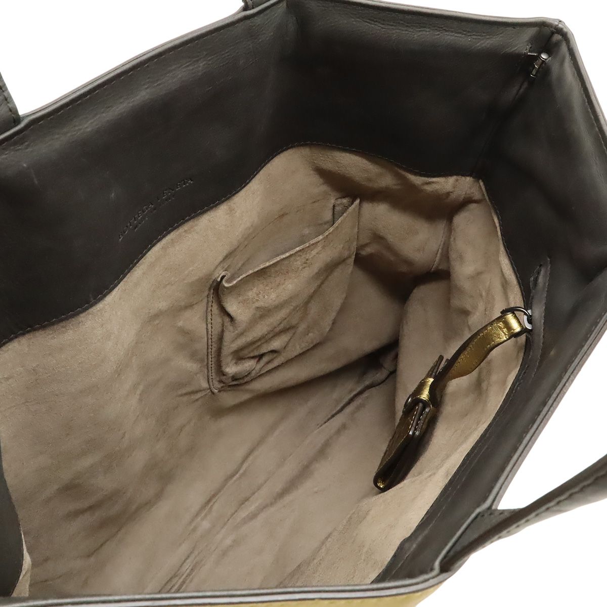 Bottega Veneta Tote Shoulder Bag Crossbody 2-Way Leather Dark Brown Gold with — view 7