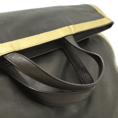 Bottega Veneta Tote Shoulder Bag Crossbody 2-Way Leather Dark Brown Gold with — view 5