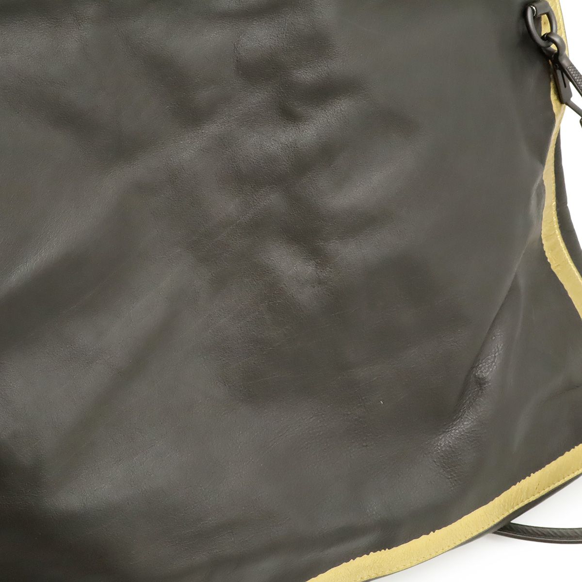 Bottega Veneta Tote Shoulder Bag Crossbody 2-Way Leather Dark Brown Gold with — view 9