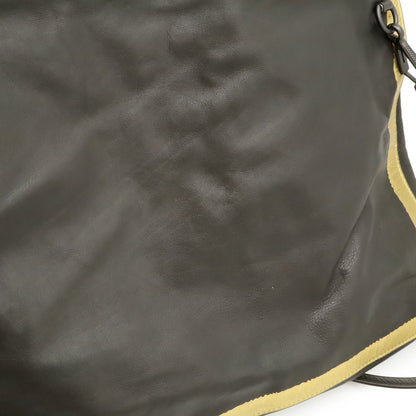 Bottega Veneta Tote Shoulder Bag Crossbody 2-Way Leather Dark Brown Gold with — view 9