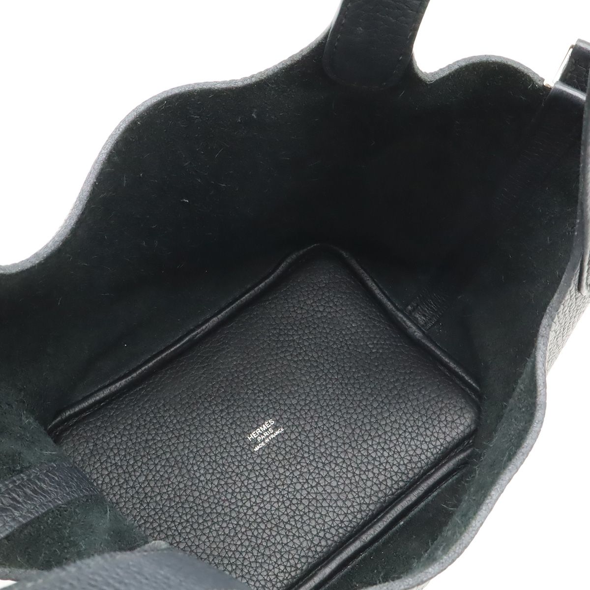Hermes Picotin Lock PM Tresage de Cuir Tote Veau Epsom Noir Black — view 5
