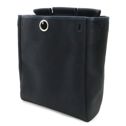 Hermes Herbag a Dos PM Backpack 2-Way Handbag Toile Officier Leather Black — view 9