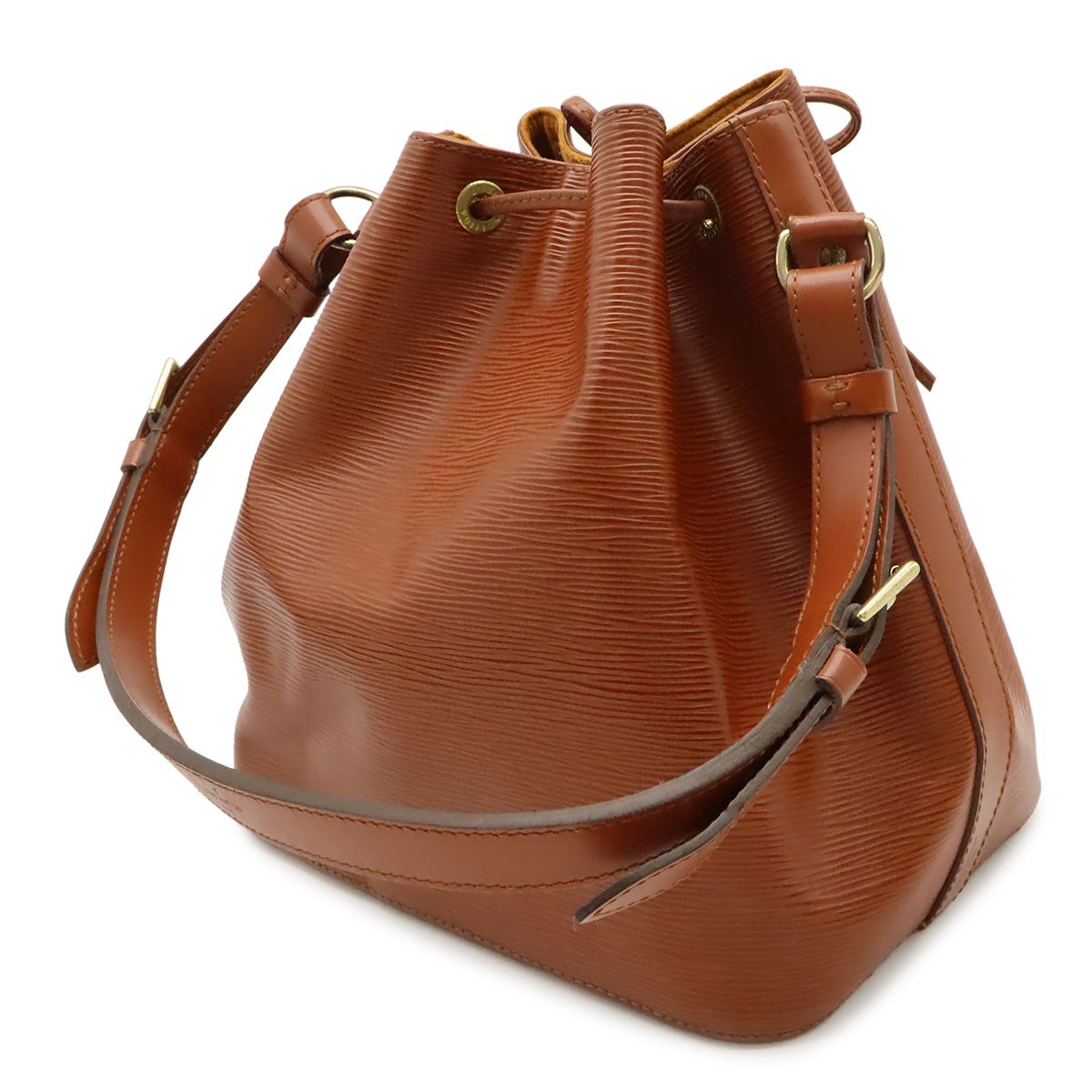 Louis Vuitton Epi Petit Noe Drawstring Shoulder Bag Semi Kenya Brown — view 2