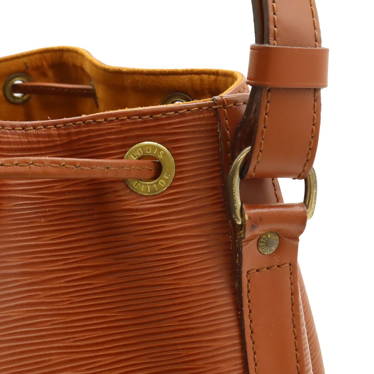 Louis Vuitton Epi Petit Noe Drawstring Shoulder Bag Semi Kenya Brown — view 6