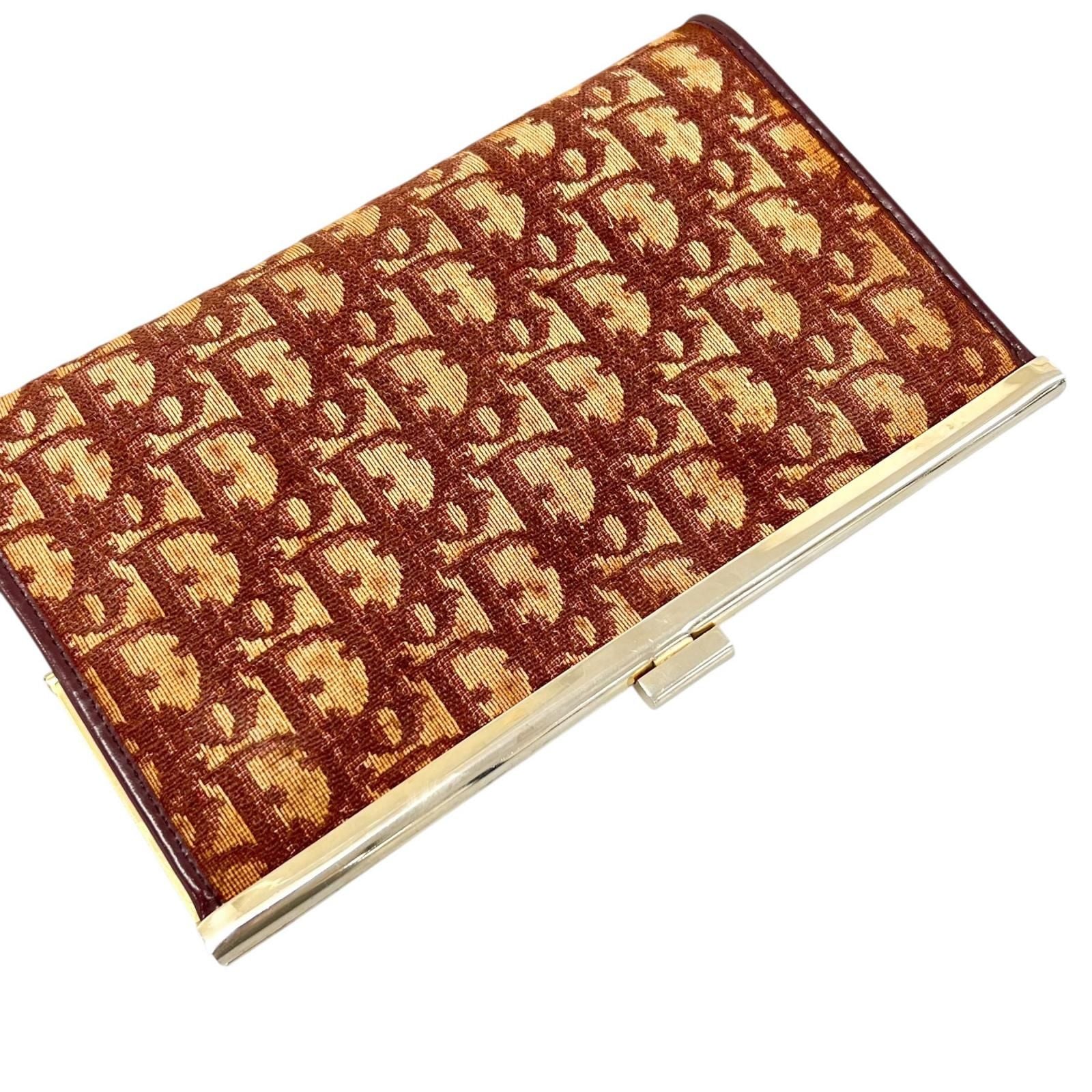 Dior Vintage Clutch Canvas Brown Trotter Pattern — view 5