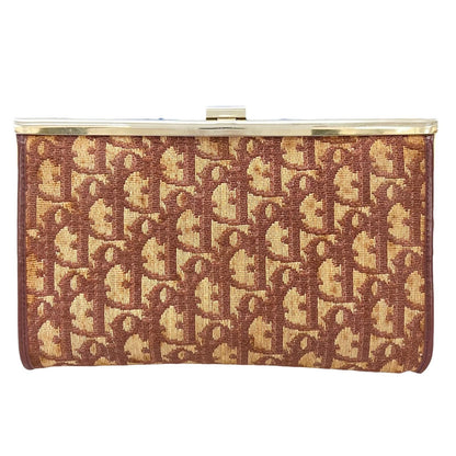 Dior Vintage Clutch Canvas Brown Trotter Pattern