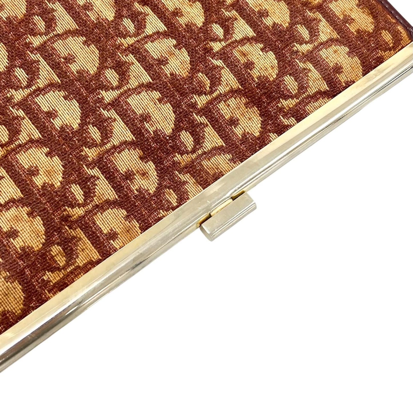 Dior Vintage Clutch Canvas Brown Trotter Pattern — view 6