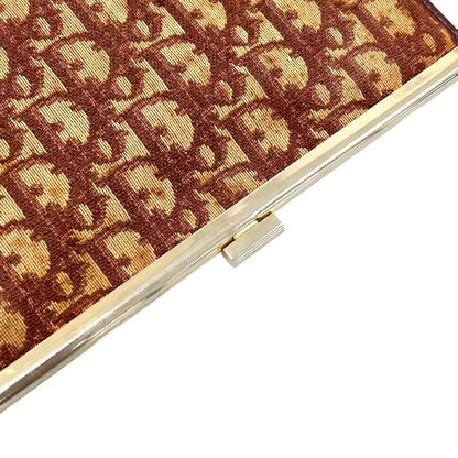Dior Vintage Clutch Canvas Brown Trotter Pattern — view 6