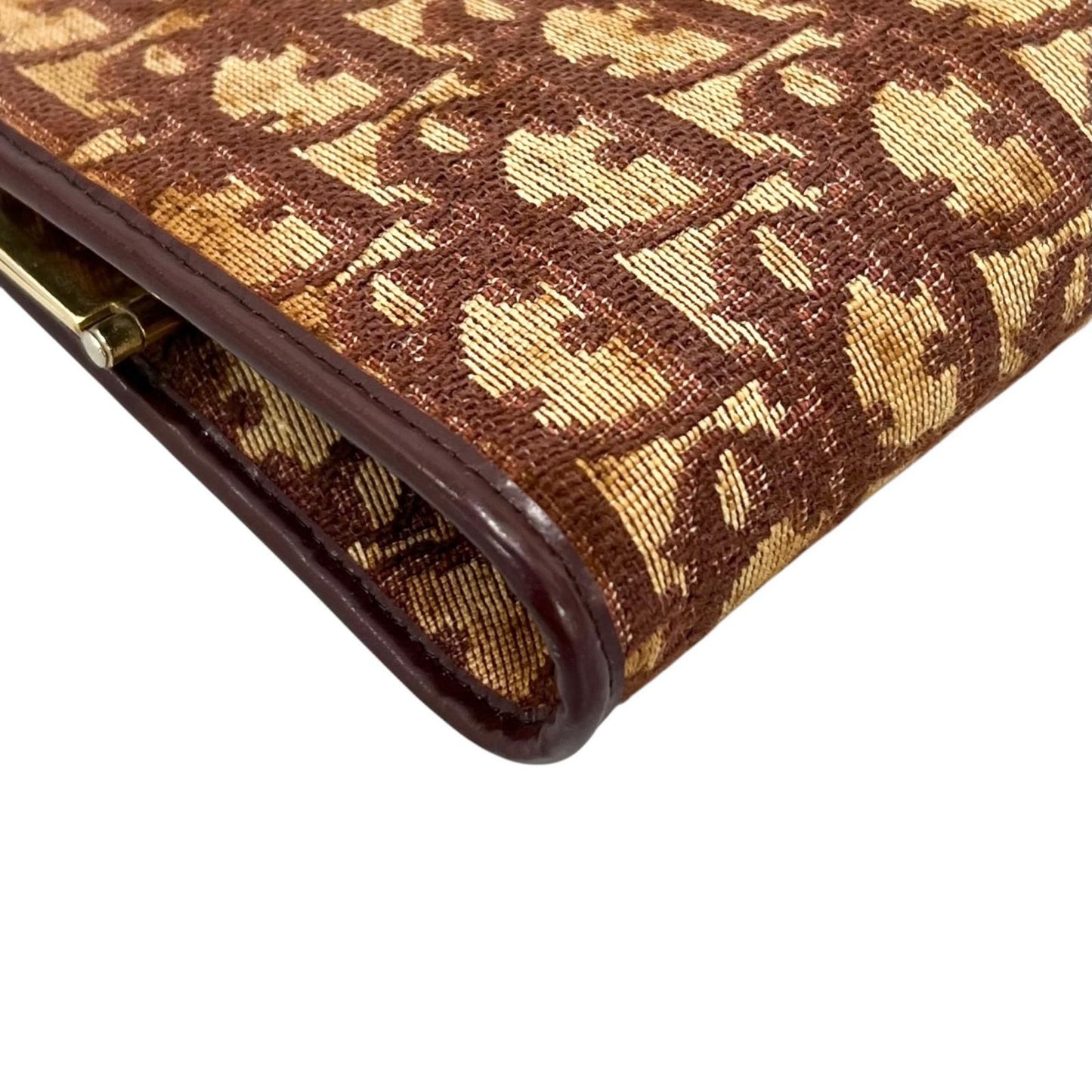 Dior Vintage Clutch Canvas Brown Trotter Pattern — view 7
