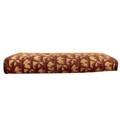 Dior Vintage Clutch Canvas Brown Trotter Pattern — view 4