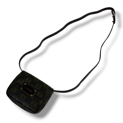Loewe Repeat Anagram Logo Waist Pouch Mini Shoulder Bag Pochette Brown Black — view 2