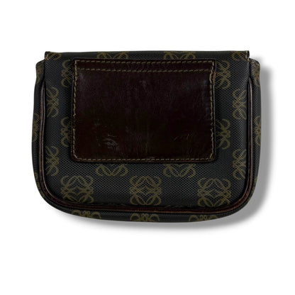 Loewe Repeat Anagram Logo Waist Pouch Mini Shoulder Bag Pochette Brown Black — view 4