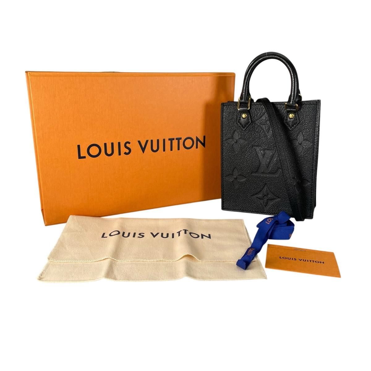 Louis Vuitton Monogram Shoulder Bag Petite Sac Plat Black