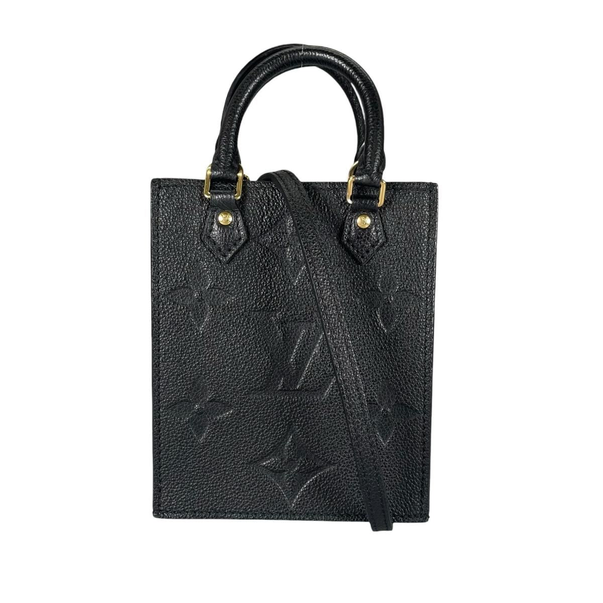Louis Vuitton Monogram Shoulder Bag Petite Sac Plat Black — view 2