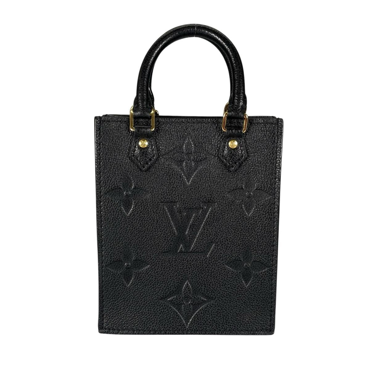 Louis Vuitton Monogram Shoulder Bag Petite Sac Plat Black — view 3