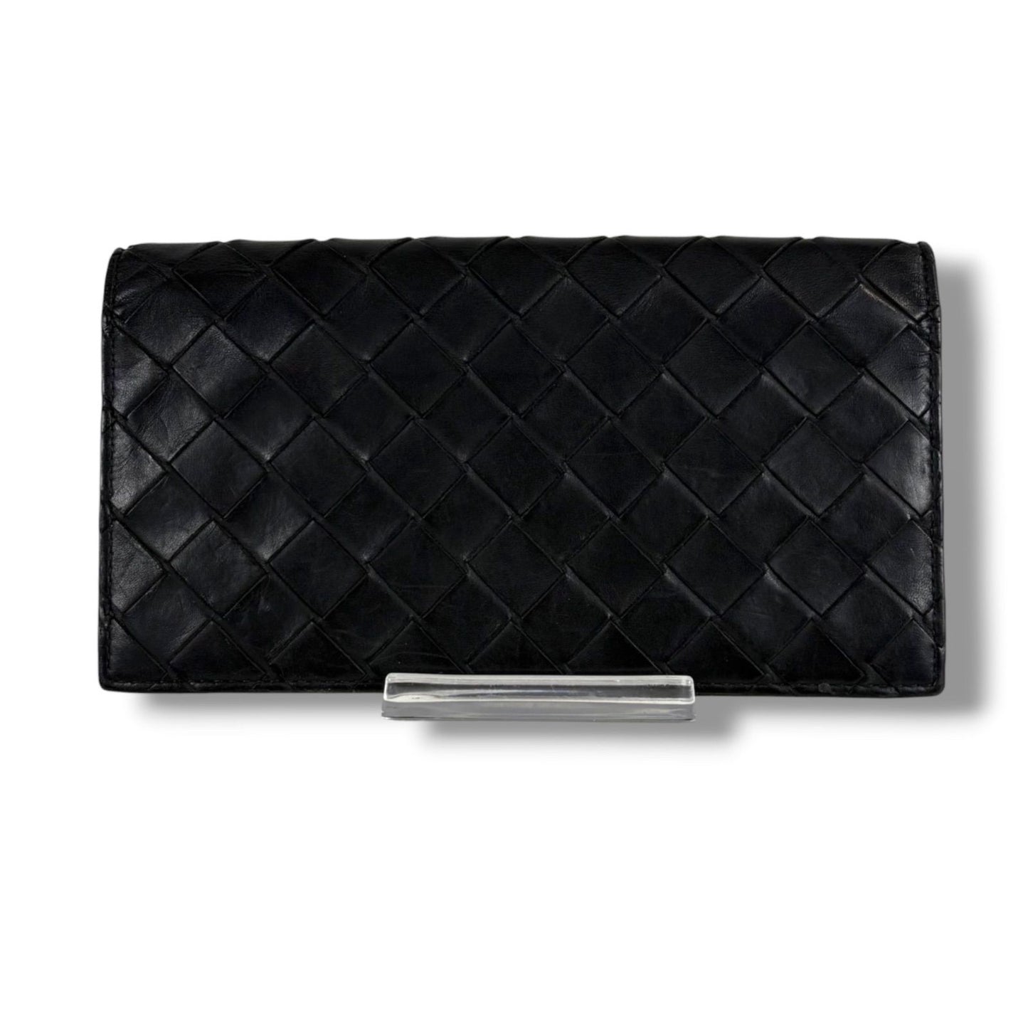 Bottega Veneta Bicolor Bifold Wallet Intrecciato Leather Black Green — view 2