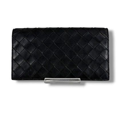 Bottega Veneta Bicolor Bifold Wallet Intrecciato Leather Black Green — view 2